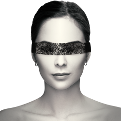 Coquette Chic Desire - Masque En Dentelle Noire Avec Ruban